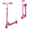 VEVOR Monopattini a Spinta per Bambini, Monopattino Mobilità Urbana a 2 Ruote Luminose, Manubrio Regolabile in Altezza, Pedana Antiscivolo, Telaio Pieghevole e Leggero Fino a ca. 50 kg, Colore Rosa