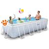 Intex Piscina Rettangolare Prism Frame Chevron (400x200x100cm) con Pompa a Filtro Art. 26780 - Prism Frame Chevron (400x200x100cm)