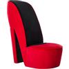 vidaXL Poltrona a Forma di Scarpa con Tacco Design Audace Moderna Comoda Imbottita Morbida Sedia Imbottita Arredo Casa in Velluto Rosso