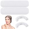 WLLHYF 100 Pezzi Cuffie da Doccia Usa e Getta Cuffie da Bagno per Capelli Impermeabili Cuffie da Bagno Trasparenti in Plastica Elastica Portatile per Bagno Termale Trattamento Capelli Home Hotel