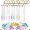 Ptwola Set di 10 pennelli usa e getta per mascara per ciglia, set con strass, bobine per sopracciglia, con contenitore vuoto riutilizzabile, portachiavi, applicatore per sopracciglia, kit di strumenti