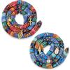 Qianyu 2 elastici per capelli colorati con chiusura a spirale, accessori per dreadlock pieghevoli, per donne e uomini, con filo di ferro incorporato, per coda di cavallo, per trecce lunghe, capelli