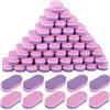 YUXIANLB Confezione Da 50 Mini Tamponi In Spugna Per Unghie Lime E Buffer Per Unghie Grana 100/180 Per Levigare E Lucidare Le Unghie Acriliche (Rosa E Viola)