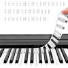 WLLHYF Etichette per note di pianoforte per principianti, rimovibili, riutilizzabili, in silicone, portatili, 88 tasti, senza bisogno di adesivi, con scatola