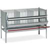 GABBIA GALLINE OVAIOLE 3 SCOMPARTI CM 50 X 120