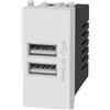Aigostar Presa USB a 2 posti bianca compatibile anche con Vimar Plana
