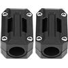 Headerbs Paraurti Protezione - Accessori per Moto, Blocchi Universali Antiurto per Telaio, Montaggio Facile senza Strumenti per Motocicli Scooter (22-28mm Diamentro)
