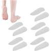 Brrnoo Inserti per tallone, 5 paia/set di inserti in silicone con zeppa per tallone medio e laterale