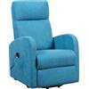 POLTRONE ITALIA Poltrona Alzapersona relax reclinazione elettrica poltrona per anziani soggiorno elevabile Detraibile 19% tessuto Turchese