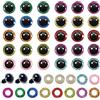 TOAOB THE ONE AND ONLY BABY TOAOB 60 Pezzi Occhi di Sicurezza 18 mm Occhietti in Plastica con Colorate Rotondi Glitter Rondelle per Creazione di all'Uncinetto Animali a Gancio Artigianato Fai da Te
