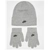 Nike Boys Club Beanie/Glove Set Gri Mel Cappellino+Guanti Junior