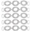 Wifehelper Chiusure con Fibbie da 8,5 Cm, Connettori per Bikini da 5 Pezzi, Strass in Vetro Scintillante, Connettori per Costumi da Bagno Bikini, Fibbia per Costumi da Bagno