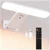 Grevoxy Illuminazione dell'immagine senza fili, lampada da parete a batteria, per interni, Luce Per Quadri Senza Filo, telecomando con timer, lampada da parete per dipingere foto (Bianco, 1 pezzo)