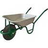 Ecovelo' Carriola da Giardino 75L - Telaio in Acciaio Zincato, Ruota Pneumatica 4.00-8 con Camera d'Aria, Portata 100kg - Ideale per Cantiere, Prato, Cemento