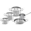 Fissler Original,Profi Collection Set die pentole in acciaio nox, 5 pezzi, con coperchio in metallo, 3 pentole con coperchio, 1 padella da portata, 1 casseruola, adatte per cottura a induzione