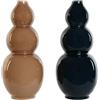Home ESPRIT Vaso Blu Marrone Porcellana 19 x 19 x 45 cm (2 Pezzi)