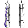 Relaxdays Set da 2 Obelischi per Rampicanti Alti 100 cm, Graticolato per Piante, Rose, Edere, da Giardino, Metallo, Nero