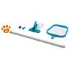 Intex Kit Pulizia Piscine fino a 488cm con Asta Telescopica 239cm, Retino di Superficie e Testa Aspiratrice Art. 28002 - Confezione Da 1 Kit