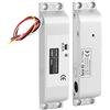 CUEI Serratura elettrica a catenaccio, serratura elettronica magnetica DC12V/24V NC Mode con ritardo, serratura elettrica da infilare in alluminio a 4 fili per di controllo accessi di