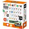 HEADU - Alfabetiere Tattile Scrivo e Leggo, L'unico con Compositoio e Letterine Mobili, Un Gioco Educativo per Bambini dai 3 ai 6 anni, Made in Italy