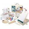 Buki France Valigetta con Pittura Acrilica per Bambini con Cavalletto in Legno - 18 Tubetti di Colore + 5 Glitter - Guida Tecnica Inclusa - Accessori Completi - Grembiule & Pennelli - dai 7 Anni - 5440