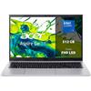 ACER Aspire Go 15 AG15-72P NOTEBOOK, 15,6 ", processore Intel® Core 5 120U, Intel®, RAM 32 GB, 512 GB SSD, Silver, Windows 11 Home