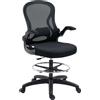 Vinsetto Sedia da Ufficio con Supporto Lombare, Altezza Regolabile e Braccioli Ribaltabili, 59x65x102-122 cm, Nero | Aosom Italy