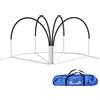 PawHut Set Agility Dog 4 Pezzi con 4 Picchetti e Borsa da Trasporto, 89x69x99 cm, Bianco e Nero | Aosom Italy