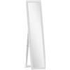 HOMCOM Specchio da terra, a figura intera con supporto, autoportante o da parete, 37 x 157 cm, Bianco | Aosom Italy
