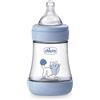 Chicco Perfect 5 Biberon Anticolica 150 ml, Flusso Lento 0 Mesi + con Tettarella in Morbido Silicone, Biofunzionale con Intui-flow System, Blu