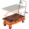 VEVOR Carrello Elevatore Idraulico, Capacità 150kg, Altezza di Sollevamento 275-1270 mm, Piattaforma Elevatore Manuale a Forbice Doppia con 4 Ruote Cuscinetto Antiscivolo, Carrello Idraulico a Forbice