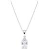 Amen Gioielli, Collana Princess, Collana Donna Argento 925, Rodiato con Zircone Pendente Blu, Regalo Donna
