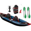 Sevylor Canoa Gonfiabile Charleston + 2 Pagaie Touring-2 div. in 2 parti + Pompa GM 4 XS 38378 SEVYLOR