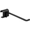 Cremagliera TP 12 gancio porta blister portablister nero per barra accessori da 15 cm