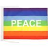 AZ FLAG Bandiera Arcobaleno Pace 45x30 cm - Bandierina Peace - Rainbow Flag 30x45 cm Cordicelle