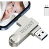 WIGONT Chiavetta USB 256 GB, Unità Flash USB lPhone Pendrive per Salvare più Foto e Video, Chiavetta per lphone Compatibile con i0S/Pad/Android/PC.