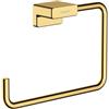 hansgrohe AddStoris - Anello portasciugamani, portasciugamani bagno per montaggio a parete, fissaggio nascosto, accessori bagno, oro lucido, 41754990
