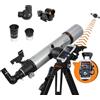 Celestron 22460 StarSense Explorer DX 102AZ Telescopio rifrattore compatibile con app per smartphone, compatibile con iOS/Android, grigio