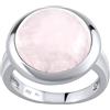 SILVEGO Anello da Donna in Argento 925 con Quarzo Rosa 15 mm, JST11496RU