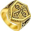 U7 Anello Templare Uomo in Acciaio Inossidabile Anello Cavaliere Scudo Anello Uomo Acciaio Inossdabile Talgia 30 Anello Cavaliere Placcato Oro da UomoAnello Uomo Nero Regalo per padre papà