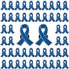 CRAFFANCY Spilla a Nastro Blu, 50 Nastri per la consapevolezza del Cancro del Colon, Spille da Bavero smaltate per Gioielli da Uomo o Donna