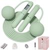 YOTTOY Corda per saltare senza fili con contatore, corda per saltare 2 in 1 con grande corda per saltare senza fili con pesi a sfera, da donna, con display LCD (verde)