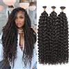 TOOPBIUTI Deep Wave Bulk Hair for Braiding 18 Inch Natural Curly Hair for Boho Braids No Weft Wet and Wavy Braiding Hair Extensions for women (4#, 18inch-3pc)
