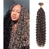 TOOPBIUTI Deep Wave Bulk Hair for Braiding 22 Inch Natural Curly Hair for Boho Braids No Weft Wet and Wavy Braiding Hair Extensions for women (P4/30#, 22inch-1pc)