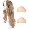 MUNSKT Parrucca lunga bionda riccia per le donne, parrucca di ricambio da 27 pollici di capelli sintetici ondulati, perfetta per feste in costume, resistente ed elegante.