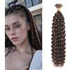 TOOPBIUTI Deep Wave Bulk Hair for Braiding 18 Inch Natural Curly Hair for Boho Braids No Weft Wet and Wavy Braiding Hair Extensions for women (P4/30#, 18inch-1pc)