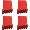 Docache 4 Pcs Piedini Per Scaletta, Piedini In Gomma Per Scala,Piedini Per Scala Alluminio, Piedini Per Scaletta di Ricambio,Per Scale Telescopiche, i Lavoratori La Scala Pieghevole Accessorio Scala Rosso