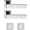 bricoleva.it Bricolevante Maniglie Porta Interna Disponibile in più Varianti vendute in set - Maniglia Quadrata per Porte (Quadrata, Cromo Lucido)