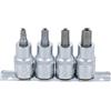 BGS 8885 | Serie di chiavi a bussola | 12,5 mm (1/2) | profilo a T (per Torx) con alesatura T40 - T55 | 4 pz.