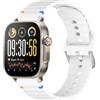 GIOPUEY Cinturini Compatibile con Realme Watch 5, Morbido Silicone Cinturino [Resistente all'Usura] [Traspirante] - White